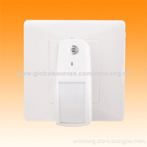 Curtain PIR Detector with 86*86 Mounting Bracket, Detecting Angle is Adjustable